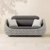 Picture of Cocaro 3 Seater Woven Outdoor Sofa Patio Couch in Gray Cushion & Pillow Included