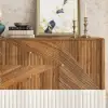 Wovent 1520mm Mid-Century Modern Walnut Sideboard Wood Kitchen Buffet with Storage