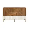 Wovent 1520mm Mid-Century Modern Walnut Sideboard Wood Kitchen Buffet with Storage