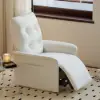 Leather Power Recliner Accent Chair with Side Pocket
