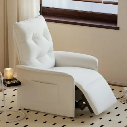Picture of Leather Power Recliner Accent Chair with Side Pocket