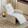 Leather Power Recliner Accent Chair with Side Pocket