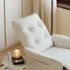 Leather Power Recliner Accent Chair with Side Pocket