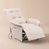 Leather Power Recliner Accent Chair with Side Pocket