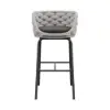2 Pieces Outdoor Chair Patio Woven Rope & Aluminium 960 mm Bar Stools Set with Backs – AUD-H0945