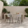 2 Pieces Outdoor Chair Patio Woven Rope & Aluminium 960 mm Bar Stools Set with Backs – AUD-H0945