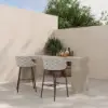 2 Pieces Outdoor Chair Patio Woven Rope & Aluminium 960 mm Bar Stools Set with Backs – AUD-H0945
