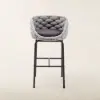 2 Pieces Outdoor Chair Patio Woven Rope & Aluminium 960 mm Bar Stools Set with Backs – AUD-H0945