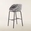 2 Pieces Outdoor Chair Patio Woven Rope & Aluminium 960 mm Bar Stools Set with Backs – AUD-H0945