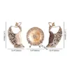 3PCS Vintage Gold Figure Statue Sculpture Set Romantic Shell Dancer Desktop Decor