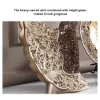 3PCS Vintage Gold Figure Statue Sculpture Set Romantic Shell Dancer Desktop Decor