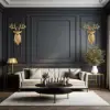 Creative Gold Lucky Deer Animals Head Wall Sculptures Wall Decorations