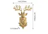 Creative Gold Lucky Deer Animals Head Wall Sculptures Wall Decorations