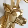 Creative Gold Lucky Deer Animals Head Wall Sculptures Wall Decorations
