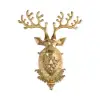 Creative Gold Lucky Deer Animals Head Wall Sculptures Wall Decorations