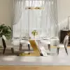 Modern 1800mm Rectangle Sintered Stone Dining Table with 6 Chairs in Gold – 7 – AUD-H0951