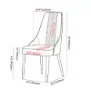 Diamic Gray Faux Leather Dining Chairs with Upholstered, 6 Pieces