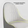 Darg White & Grey PU Leather Dining Chair with Upholstered, 6 Pieces