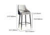 Diamic Blue PU Leather Counter Stool with Upholstered, 4 Pieces
