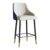 Diamic Blue PU Leather Counter Stool with Upholstered, 4 Pieces
