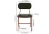 Modern Green Faux Leather Upholstered Dining Chair, 4 Pieces