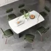 Modern Green Faux Leather Upholstered Dining Chair, 4 Pieces