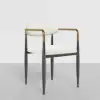 Picture of Otrast Series Set of 4 Modern Dining Chairs Upholstered in White