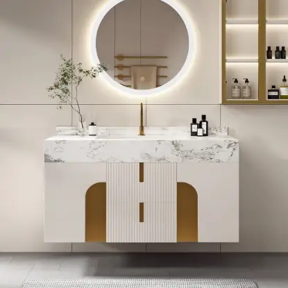 Picture of Artis 36" Floating Single Bathroom Vanity with Sink, Sintered Stone Top, Ample Storage