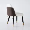 Modern 2000mm Rectangle Sintered Stone Dining Table with 8 Chairs in Gold