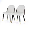Modern 2000mm Rectangle Sintered Stone Dining Table with 8 Chairs in Gold