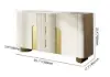 Artis Modern White 59"W Sintered Stone Sideboard 3 Drawers Kitchen Buffet Table