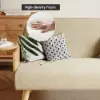 152 cm 2-Seater Cotton & Linen Pull-out Sofa Sofa with Rotating Tray