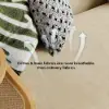 152 cm 2-Seater Cotton & Linen Pull-out Sofa Sofa with Rotating Tray