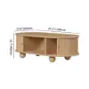 Stria 1200mm Modern Oval Natural Solid Wood Fluted Coffee Table with Storage – AUD-H0973
