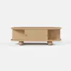 Stria 1200mm Modern Oval Natural Solid Wood Fluted Coffee Table with Storage – AUD-H0973