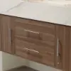 Modern 39" Walnut Floating Single Bathroom Vanity with Sintered Stone Top and Sink