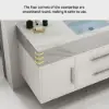Modern 39" White Floating Single Bathroom Vanity with Sintered Stone Top and Sink