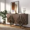 Mid Century Modern 160 cm Walnut Sideboard with Branch Design & 2 Doors