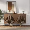 Mid Century Modern 160 cm Walnut Sideboard with Branch Design & 2 Doors