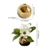 Picture of Fashionable Artificial Flowers in Vase Faux Magnolia Gold Glass Ball Vase Set