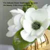 Picture of Fashionable Artificial Flowers in Vase Faux Magnolia Gold Glass Ball Vase Set