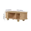 Stria 1200mm Modern Oval Natural Solid Wood Fluted Coffee Table with Storage – AUD-H0982