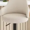 Modern Velvet Upholstered Adjustable Swivel Counter Stool & Bar Stool, 1 Piece