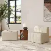 Modern Walnut Side Table with Open Storage