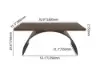 1800mm Set Industrial Rectangular Writing Desk & Reclining Leather Office Desk Chair