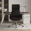 1800mm Set Industrial Rectangular Writing Desk & Reclining Leather Office Desk Chair