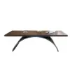 1800mm Set Industrial Rectangular Writing Desk & Reclining Leather Office Desk Chair