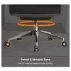Modern Set L-Shaped Desk in Walnut & Reclining Leather Office Adjustable Swivel Chair