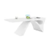 71" Modern White Computer Desk Rectangular Executive & Reclining Leather Office Chair