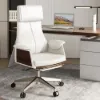 71" Modern White Computer Desk Rectangular Executive & Reclining Leather Office Chair